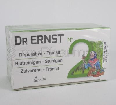 ERNST DR NR 2 KRUIDENTHEE ZUIVEREND TRANSIT 24 FILTERZAKJES (geneesmiddel)