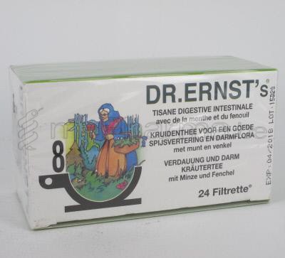 ERNST DR NR 8 KRUIDENTHEE GOEDE SPIJSVERTERING EN DARMFLORA 24 FILTERZAKJES (geneesmiddel)
