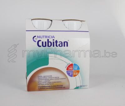 CUBITAN CHOCOLADE 200 ML 4 ST (voedingssupplement)
